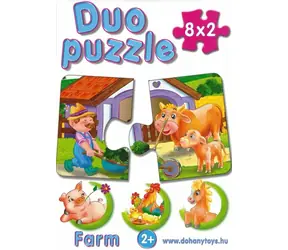 DOHANY Duo-Puzzle Auf dem Bauernhof / 8x2 Teile / ab 2 Jahren