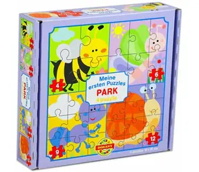 DOHANY Puzzle Leben auf einer Wiese 4 in 1 / 4 & 6 & 9 & 12 Teile / ab 2 Jahren