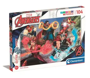Clementoni Glitzerpuzzle MARVEL: Avengers / 104 Teile / ab 6 Jahren