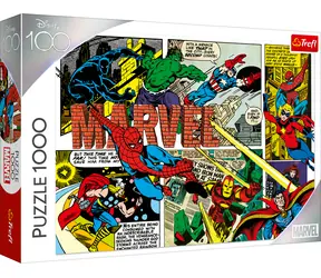 Trefl - Puzzle - Disney 100 Jahre: Invincible Avengers / 1000 Teile / 68,3 x 48 cm / Alter 12+