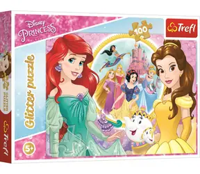 Trefl - Puzzle - Glitzernd: Disney Prinzessinnen / 100 Teile / 48 x 34 cm / ab 5 Jahren
