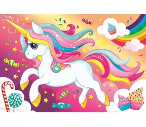 Trefl - Puzzle - Süßes Einhorn / 100 Teile / 41 x 27,8 cm / ab 5 Jahren