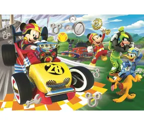 Trefl - Puzzle - Mickey und die Rennfahrer / 60 Teile / 33 x 22 cm / ab 4 Jahren