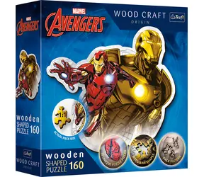 Trefl Wood Craft Origin - Puzzle - Brave Iron Man / 160 Teile / 24,4 x 21,3 cm / Alter 9+-