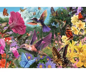 Trefl - Puzzle - Premium PLUS Tea Time: Kolibri-Garten / 1000 Teile / 68,3 x 48 cm / ab 12 Jahren