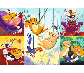 Trefl - Puzzle - Tapferer König der Löwen / 100 Teile / 41 x 27,5 cm / Alter 5+
