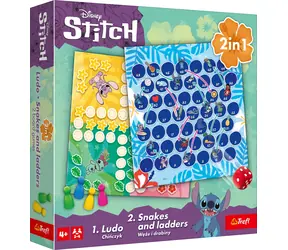 Trefl - Spiel - Lilo&Stitch 2v1: Man, Don't Be Angry und Snakes and Ladders / 10-25 Minuten / 2-4 Spieler / ab 4 Jahren