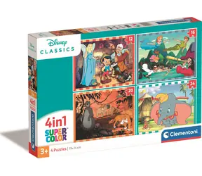 Clementoni PUZZLE Disney Klassiker 4in1 / 12+16+20+24 Teile) / ab 5 Jahren