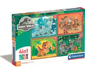 Clementoni PUZZLE Jurassic World 4 in 1 / 12+16+20+24 Teile / ab 3 Jahren 