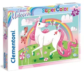 Clementoni Brilliant PUZZLE I Believe in Unicorns / 104 Teile / ab 6 Jahren