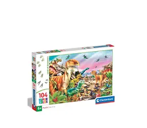 Clementoni PUZZLE Land der Dinosaurier / 104 Teile / ab 6 Jahren 