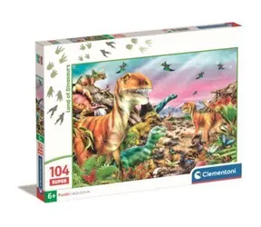 Clementoni PUZZLE Land der Dinosaurier / 104 Teile / ab 6 Jahren 