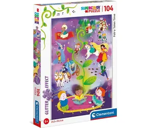 Clementoni Glitzerndes PUZZLE Märchenzeit / 104 Teile / ab 6 Jahren