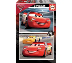 Educa Puzzle Cars 3: Rennstrecke / 2x48 Teile / ab 3 Jahren