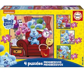 Educa Puzzle Blue’s Clues 4in1 / (12 & 16 & 20 & 25 Teile) / ab 3 Jahren 