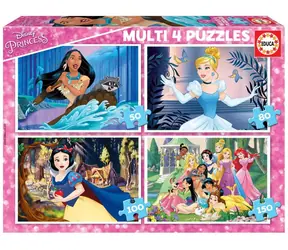 Educa Disney Princess Puzzle 4in1 (50 & 80 & 100 & 150 Teile) / ab 5 Jahren
