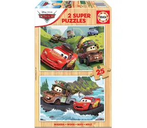 Educa Holzpuzzle Autos / 2x25 Teile / ab 3 Jahren