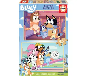Educa Holzpuzzle Bluey / 2x25 Teile / ab 3 Jahren