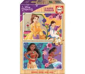 Educa Holzpuzzle Disney Prinzessinnen / 2x25 Teile / ab 3 Jahren 