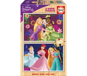 Educa Holzpuzzle Disney Prinzessinnen / 2x50 Teile / ab 4 Jahren 