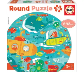Educa Rundpuzzle Tiefen des Meeres / 28 Teile / ab 3 Jahren