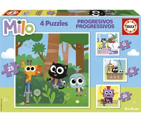 Educa Puzzle Milo 4in1 / (12 & 16 & 20 & 25 Teile) / ab 3 Jahren