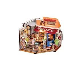 Robotime Miniaturhaus Buchhandlung an der Ecke