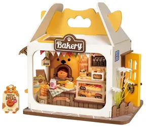 Robotime -Miniatur des Teddybär-Bäckerei-Hauses