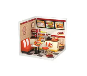 Robotime Miniaturhaus-Restaurant Lecker, lecker Burger