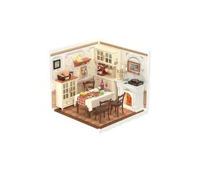 Robotime Miniaturhaus Gemütliches Esszimmer