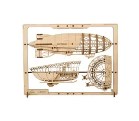 Ugears 2,5D mechanisches Holzpuzzle Zeppelin-Luftschiff