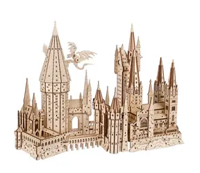 Ugears 3D-Holzpuzzle, mechanisches Hogwarts-Schloss, Harry Potter