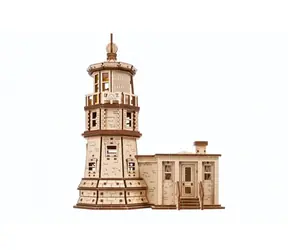 Ugears 3D-Holzpuzzle, mechanisch, Split Rock Lighthouse