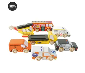 Le Toy Van Rettungsauto-Set mit Hubschrauber / ab 2 Jahren