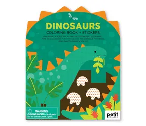 Petit Collage Malbuch mit Stickern Dinosaurier / ab 4 Jahren