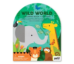 Petit Collage Malbuch mit Stickern Wildtiere / ab 4 Jahren
