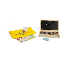 Bigjigs Toys Magnetisches Notizbuch aus Holz / ab 3 Jahren / 95 Teile
