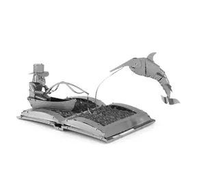 Metal Earth 3D-Buchskulptur „Der alte Mann und das Meer“ / Anzahl Teile: 34 / ab 14 Jahren