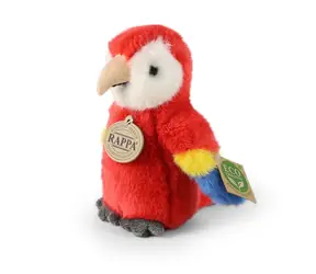 Rappa Plüschpapagei Ara 16 cm rot / UMWELTFREUNDLICH / ab 0 Jahren