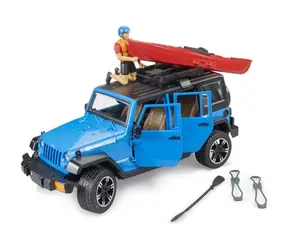 Bruder Jeep Wrangler Rubicon mit Kajak und Figur / 1:16 / ab 4 Jahren