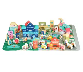 ECOTOYS Holzbausteine Tiere / 8 Bausteine / ab 3 Jahren