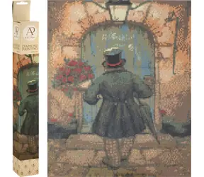 GRAFIX Diamond Painting Mann mit Rosen / 40x50 cm