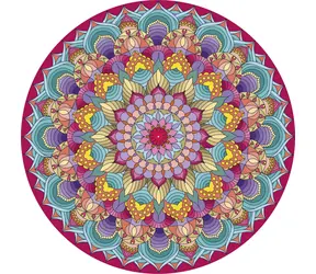 GRAFIX Diamantmalerei auf Rahmen Mandala rosa 30cm