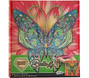 GRAFIX Diamond Painting auf Rahmen Schmetterling 30x30 cm / ab 8 Jahren