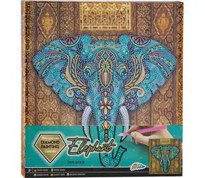 GRAFIX Diamond Painting auf Rahmen Elefant 30x30cm / ab 8 Jahren