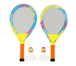 KIK Große LED-Badmintonschläger + 2 Körbe