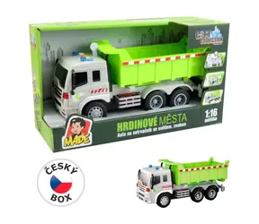 MaDe 14285 - Schwungrad-LKW, mit Licht und Sound, batteriebetrieben, 27 x 10 x 12,5 cm
