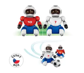 MaDe 00925 - Zigybot Ferngesteuerter Robo-Fußball, 2 Stück + 2 Tore, 36 x 24 cm
