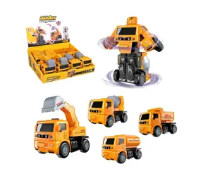 MaDe 14063 - Roboter - Bauautos, wechselnd, auf Schwungrad, 11,5 x 6,5 x 8,5 cm
