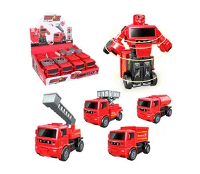 MaDe 14064 - Roboter - Feuerwehrautos, wechselnd, Schwungrad, 11,5 x 6,5 x 8,5 cm